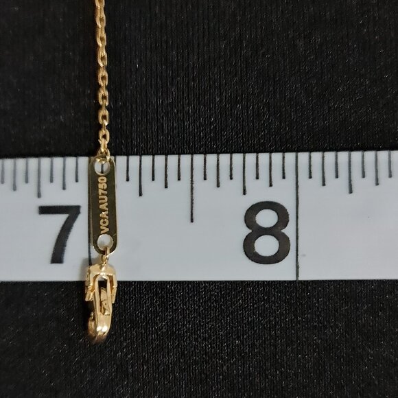 18k Gold Bracelet single clover charm - Part 2 additional pictures - Picture 12 of 15